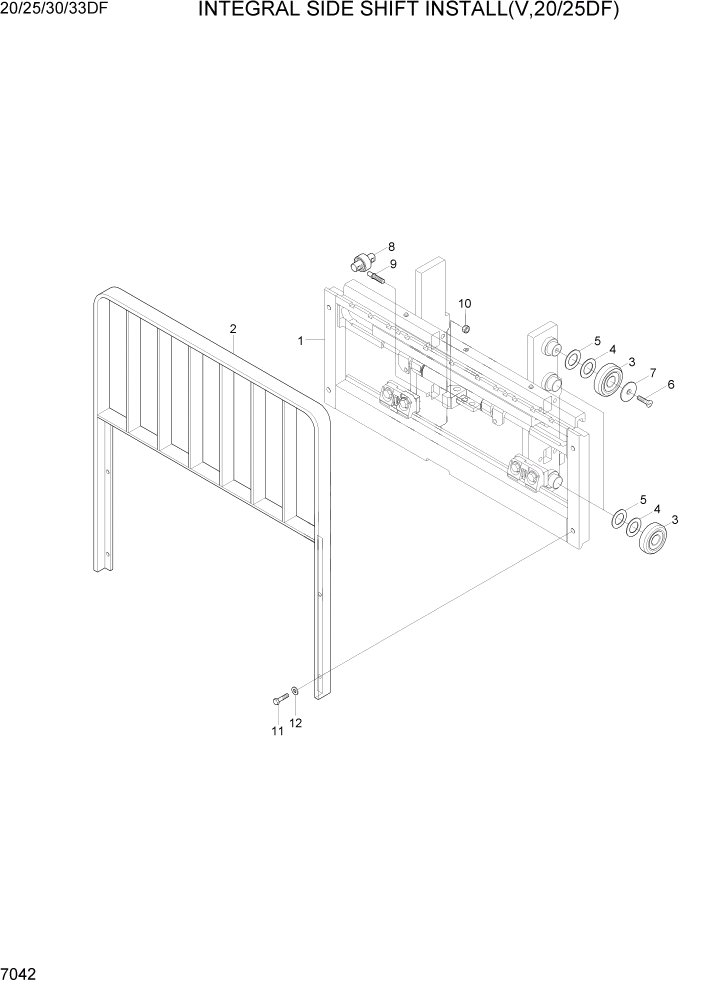 Схема запчастей Hyundai 20/25/30/33DF - PAGE 7042 INTEGRAL S-SHIFT INSTALL(V,20/25DF) РАБОЧЕЕ ОБОРУДОВАНИЕ