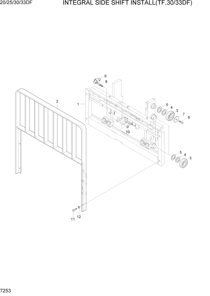 Схема запчастей Hyundai 20/25/30/33DF - PAGE 7253 INTEGRAL S-SHIFT INSTALL(TF,30/33DF) РАБОЧЕЕ ОБОРУДОВАНИЕ