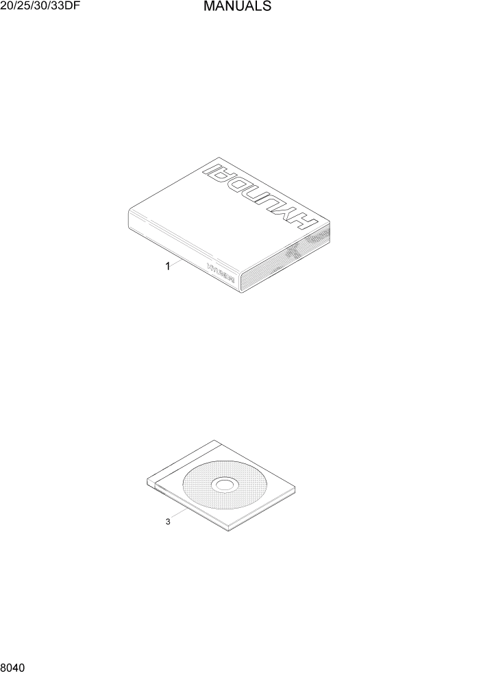 Схема запчастей Hyundai 20/25/30/33DF - PAGE 8040 MANUALS ДРУГИЕ ЧАСТИ