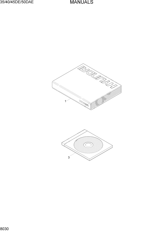 Схема запчастей Hyundai 35DE/40DE/45DE-7/50D-7AE - PAGE 8030 MANUALS ДРУГИЕ ЧАСТИ
