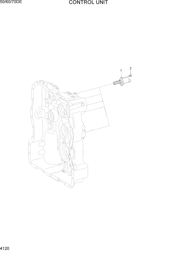 Схема запчастей Hyundai 50/60/70DE - PAGE 4120 CONTROL UNIT СИЛОВАЯ СИСТЕМА