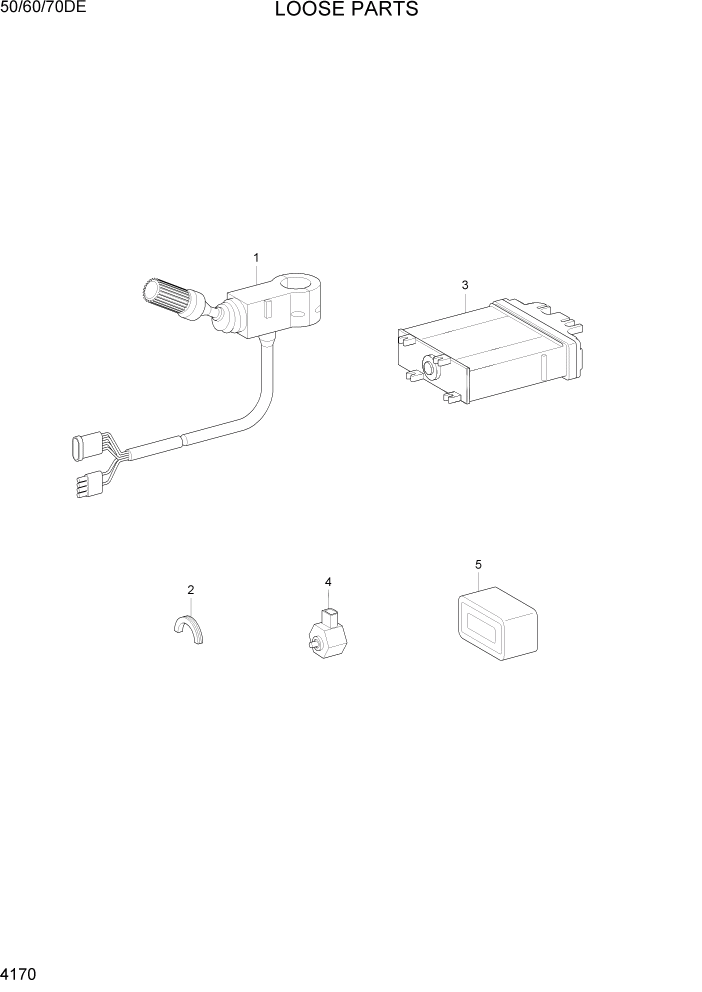 Схема запчастей Hyundai 50/60/70DE - PAGE 4170 LOOSE PARTS СИЛОВАЯ СИСТЕМА