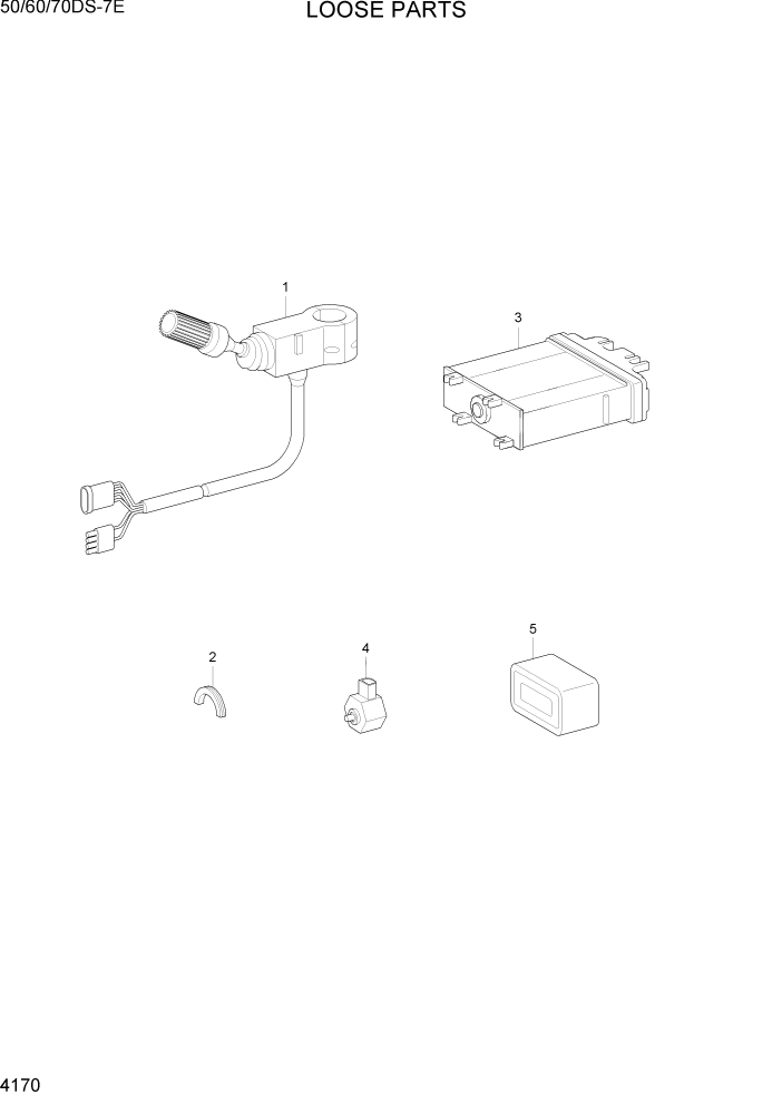 Схема запчастей Hyundai 50/60/70DS-7E - PAGE 4170 LOOSE PARTS СИЛОВАЯ СИСТЕМА