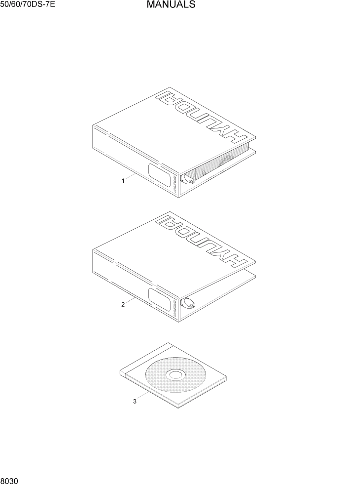 Схема запчастей Hyundai 50/60/70DS-7E - PAGE 8030 MANUALS ДРУГИЕ ЧАСТИ