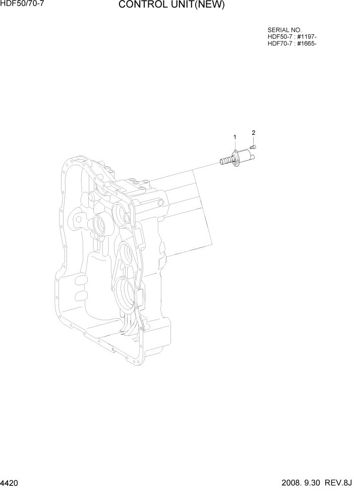 Схема запчастей Hyundai HDF50/HDF70-7 - PAGE 4420 CONTROL UNIT(NEW) СИЛОВАЯ СИСТЕМА