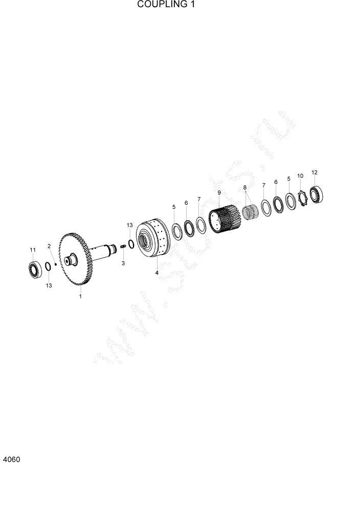 Схема запчастей Hyundai 100/120/130/160D-7 - PAGE 4060 COUPLING 1 СИЛОВАЯ СИСТЕМА