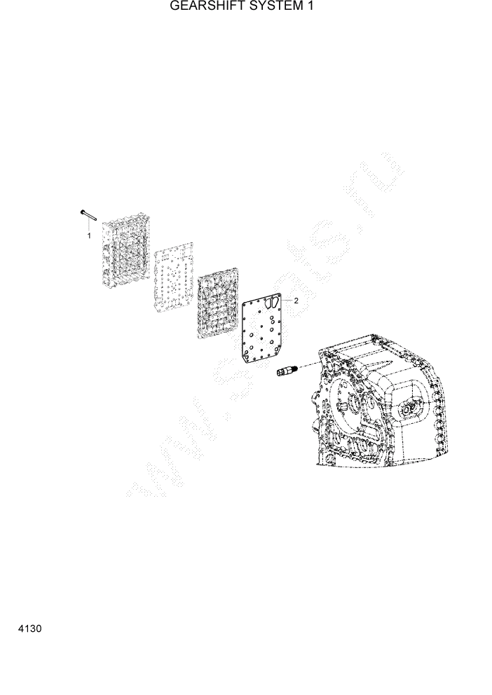 Схема запчастей Hyundai 100/120/130/160D-7 - PAGE 4130 GEARSHIFT SYSTEM 1 СИЛОВАЯ СИСТЕМА