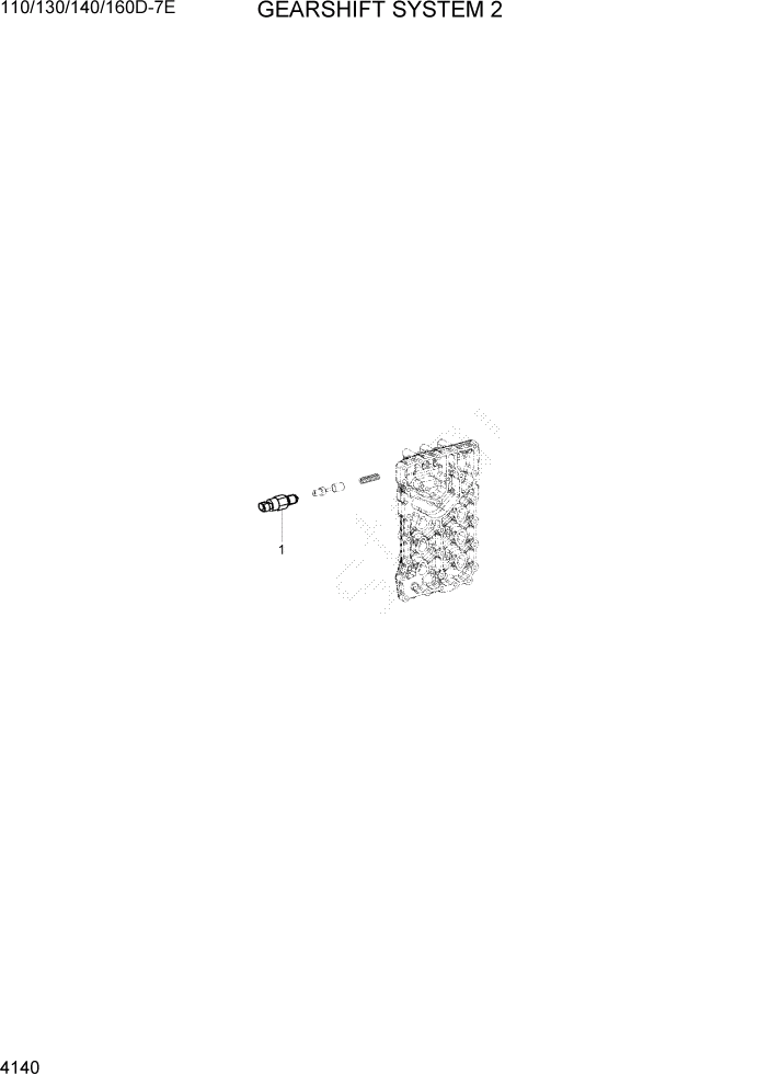 Схема запчастей Hyundai 110/130/140/160D-7E - PAGE 4140 GEARSHIFT SYSTEM 2 СИЛОВАЯ СИСТЕМА