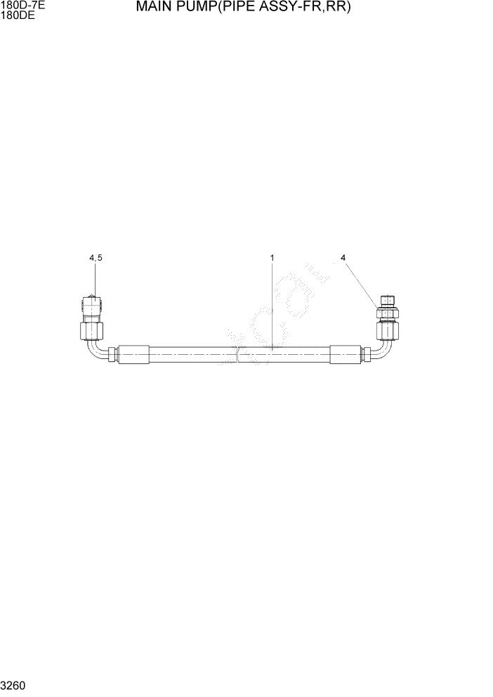 Схема запчастей Hyundai 180DE - PAGE 3260 MAIN PUMP(PIPE ASSY-FR,RR) ГИДРАВЛИЧЕСКАЯ СИСТЕМА