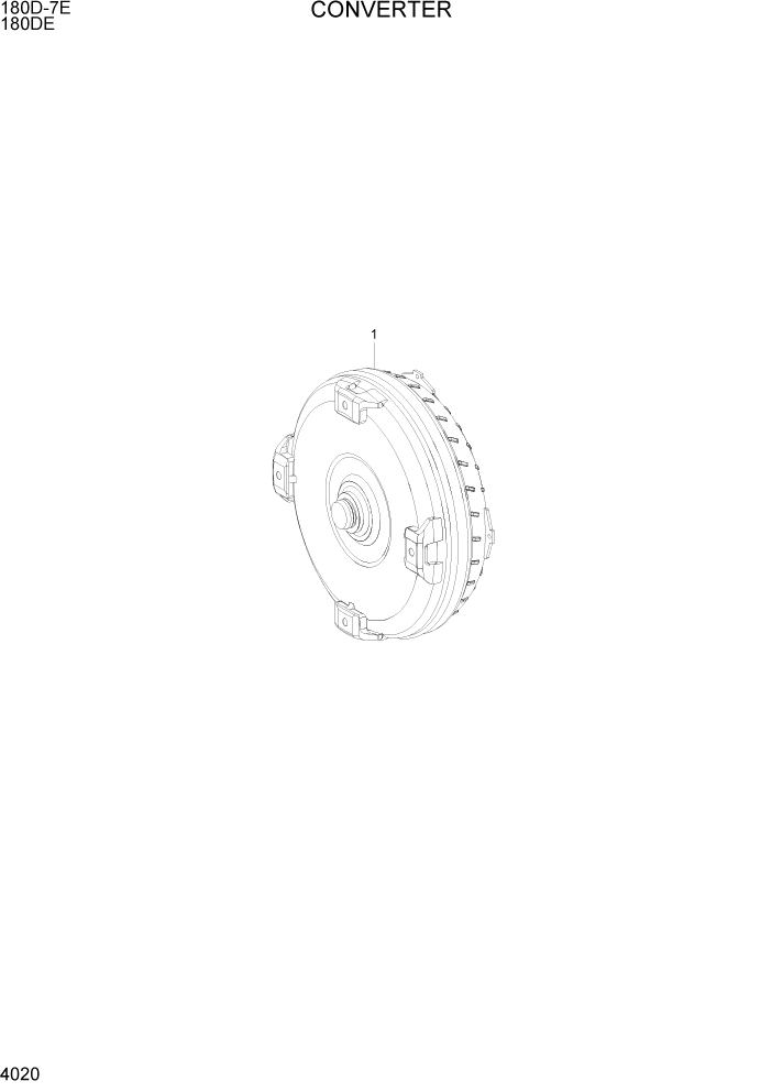 Схема запчастей Hyundai 180DE - PAGE 4020 CONVERTER СИЛОВАЯ СИСТЕМА