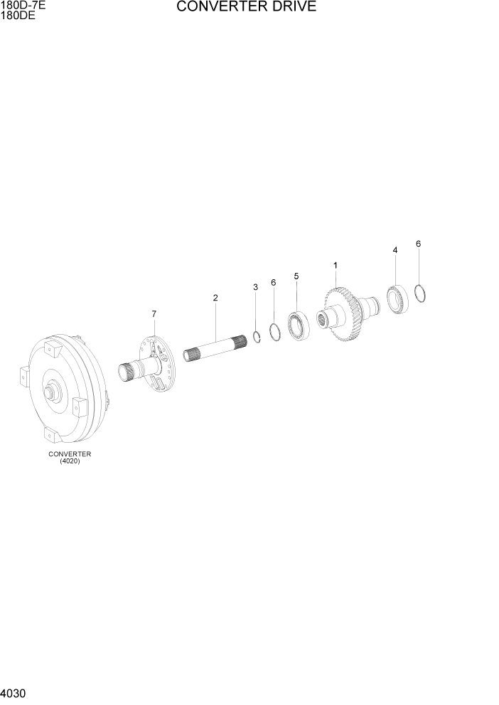 Схема запчастей Hyundai 180DE - PAGE 4030 CONVERTER DRIVE СИЛОВАЯ СИСТЕМА