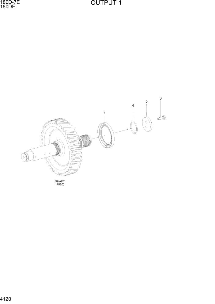 Схема запчастей Hyundai 180DE - PAGE 4120 OUTPUT 1 СИЛОВАЯ СИСТЕМА