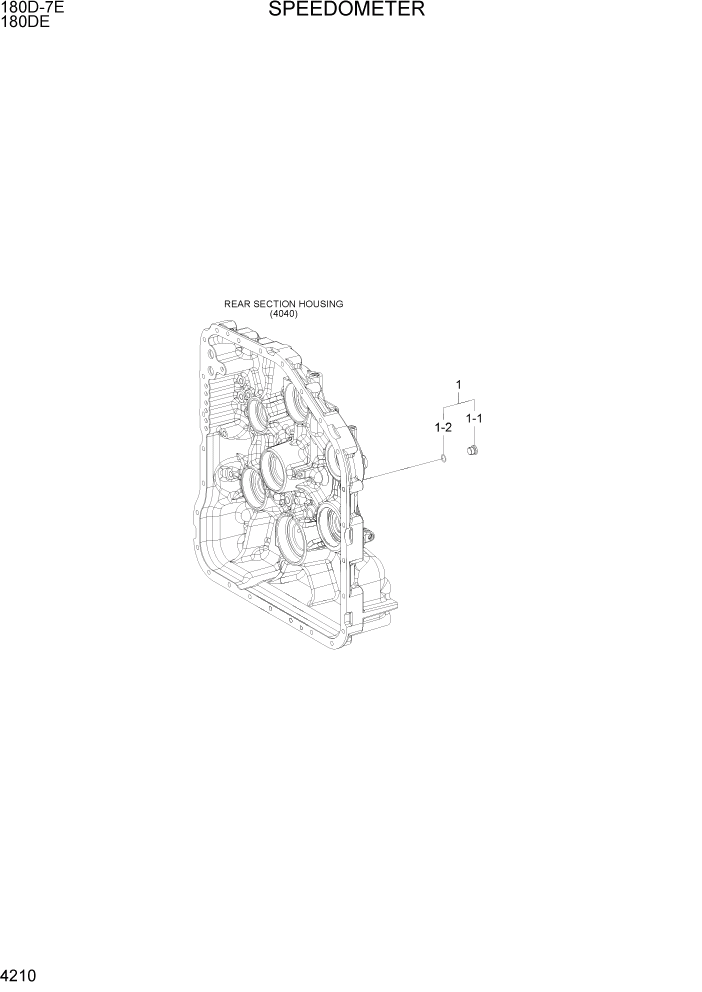 Схема запчастей Hyundai 180DE - PAGE 4210 SPEEDOMETER СИЛОВАЯ СИСТЕМА