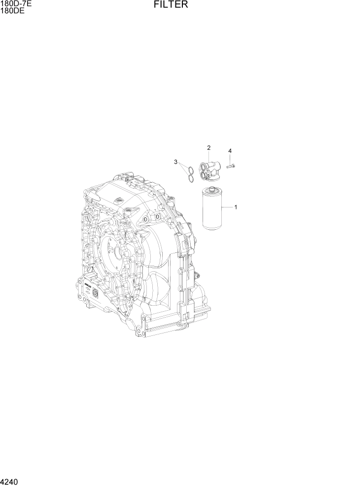 Схема запчастей Hyundai 180DE - PAGE 4240 FILTER СИЛОВАЯ СИСТЕМА