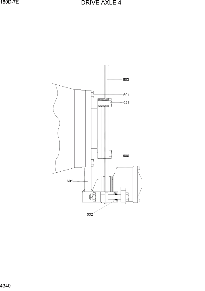 Схема запчастей Hyundai 180DE - PAGE 4340 DRIVE AXLE 4 СИЛОВАЯ СИСТЕМА