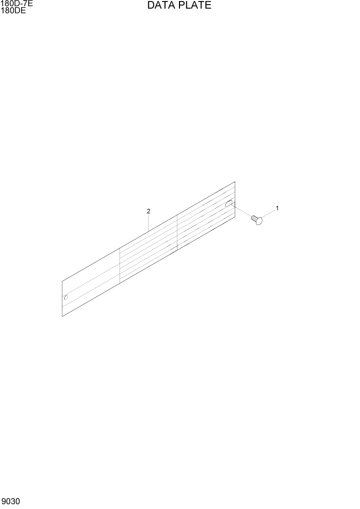 Схема запчастей Hyundai 180DE - PAGE 9030 DATA PLATE ДВИГАТЕЛЬ БАЗА