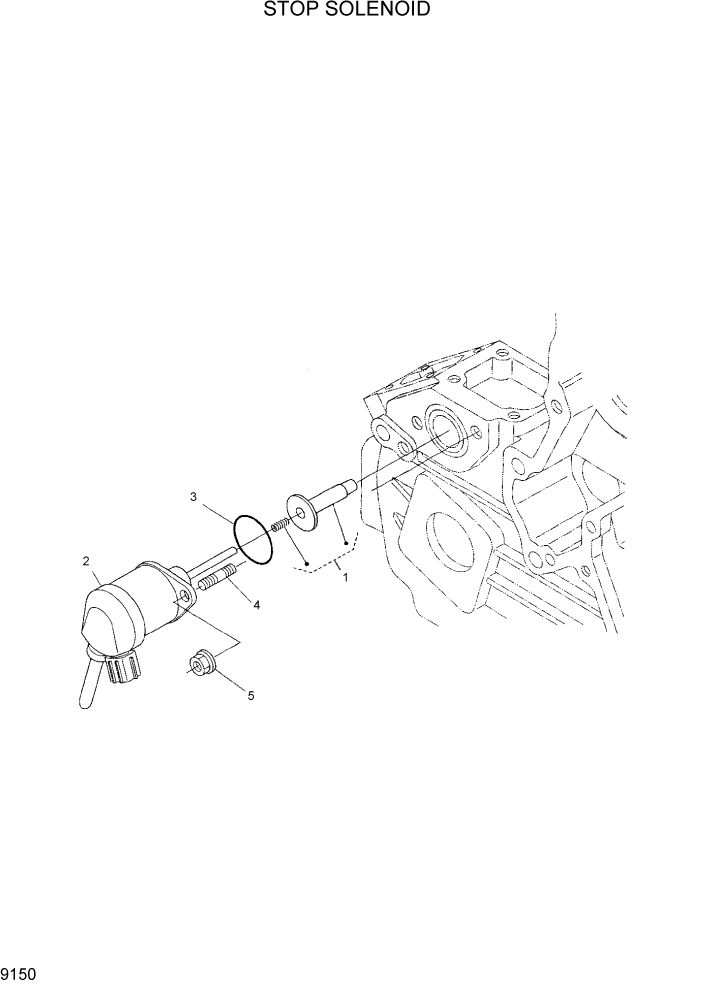 Схема запчастей Hyundai HDF15/HDF18-5 - PAGE 9150 STOP SOLENOID ДВИГАТЕЛЬ БАЗА