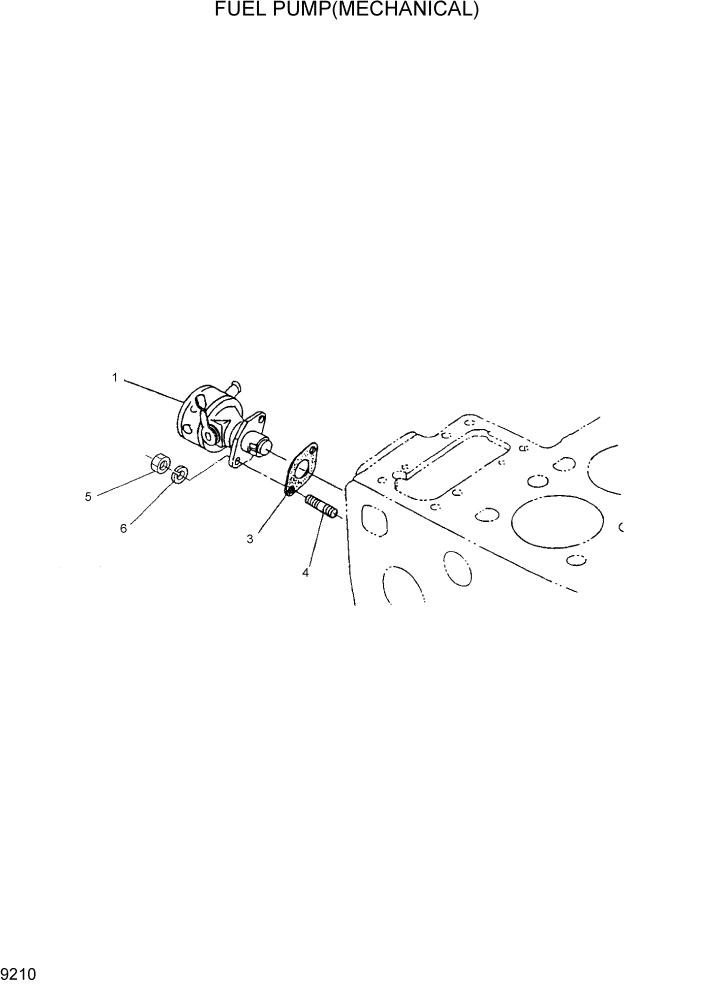 Схема запчастей Hyundai HDF15/HDF18-5 - PAGE 9210 FUEL PUMP(MECHANICAL) ДВИГАТЕЛЬ БАЗА