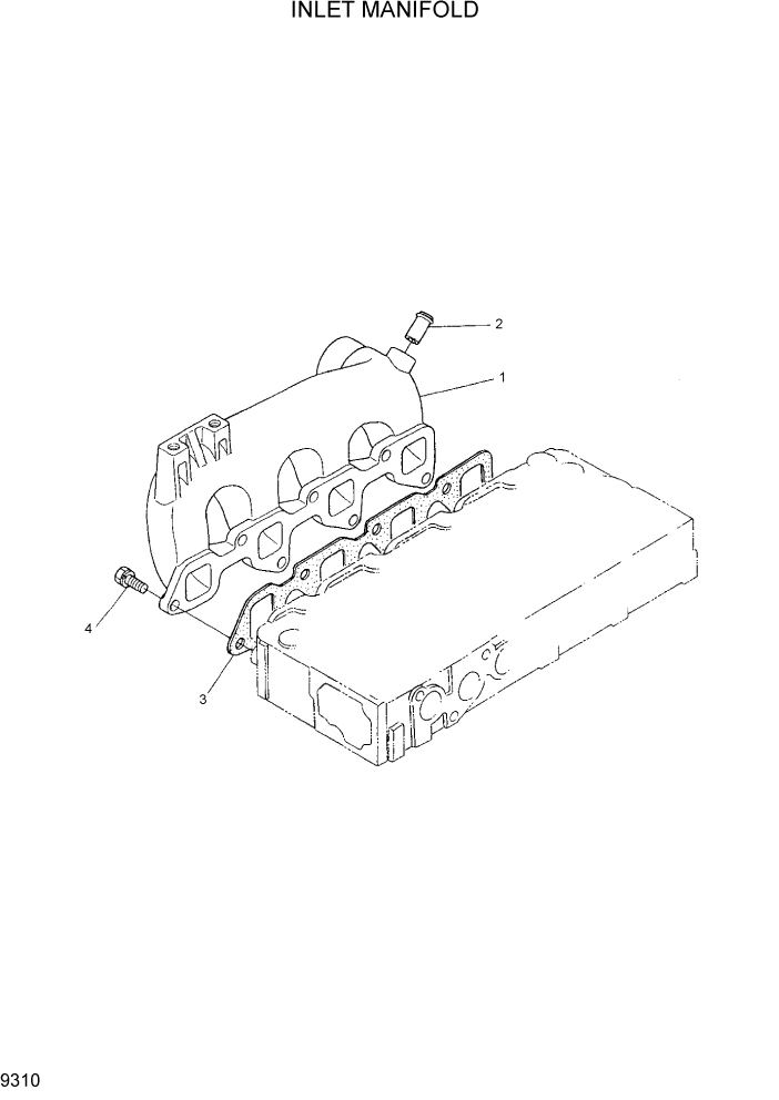 Схема запчастей Hyundai HDF15/HDF18-5 - PAGE 9310 INLET MANIFOLD ДВИГАТЕЛЬ БАЗА