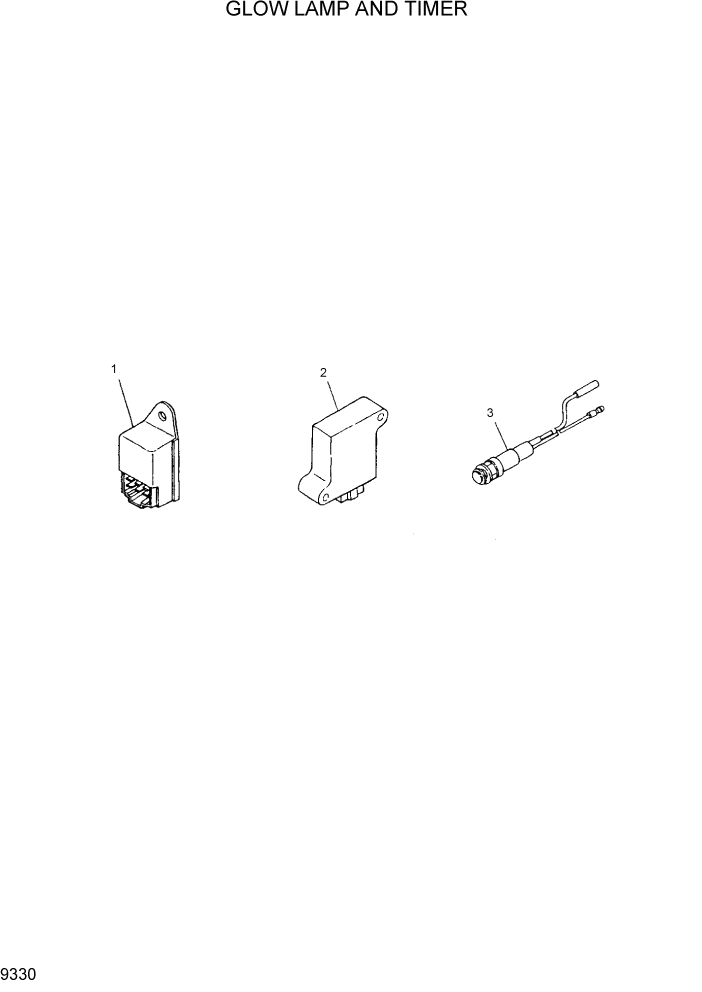 Схема запчастей Hyundai HDF15/HDF18-5 - PAGE 9330 GLOW LAMP AND TIMER ДВИГАТЕЛЬ БАЗА