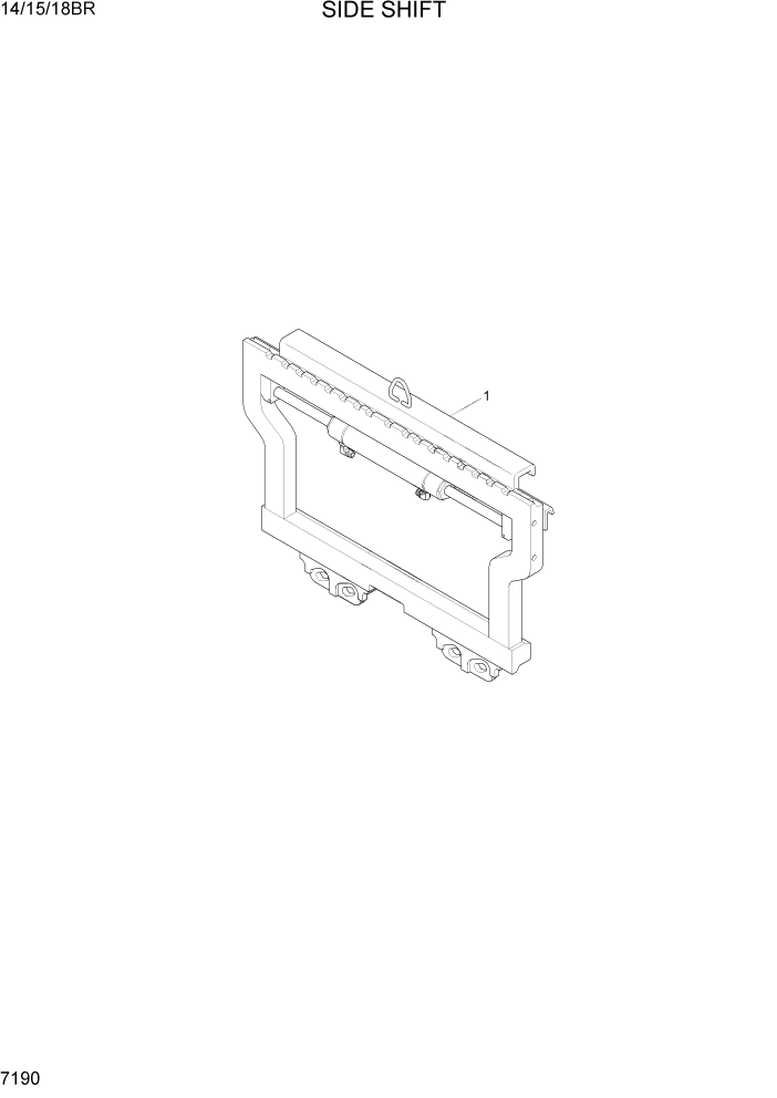 Схема запчастей Hyundai 14/15/18BR - PAGE 7190 SIDE SHIFT РАБОЧЕЕ ОБОРУДОВАНИЕ