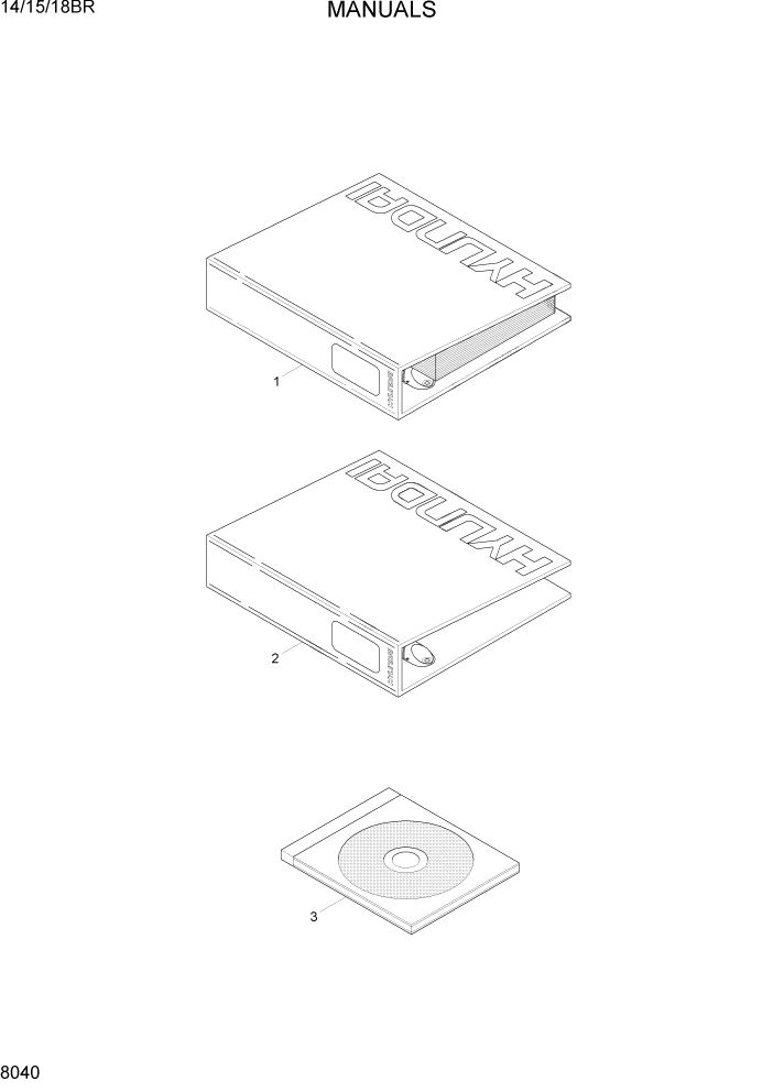 Схема запчастей Hyundai 14/15/18BR - PAGE 8040 MANUALS ДРУГИЕ ЧАСТИ