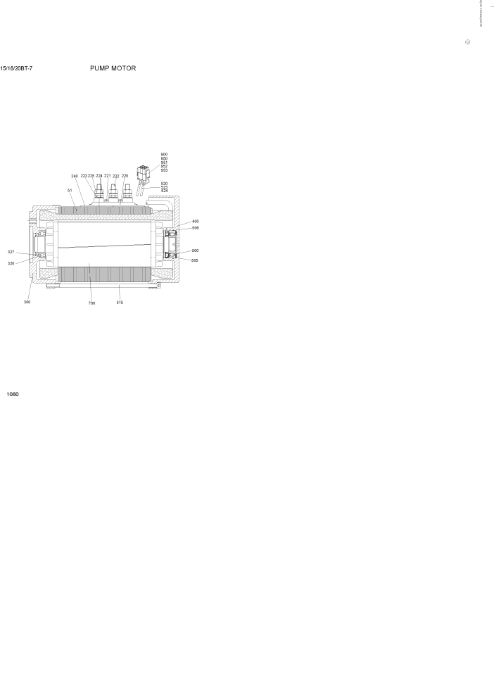 Схема запчастей Hyundai 15/18/20BT - PAGE 1060 PUMP MOTOR ЭЛЕКТРИЧЕСКАЯ СИСТЕМА