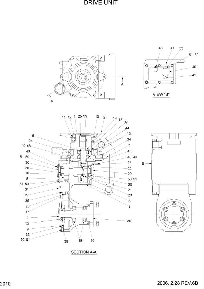 Схема запчастей Hyundai 15P/15P-7/40T/40T-7 - PAGE 2010 DRIVE UNIT СИЛОВАЯ СИСТЕМА