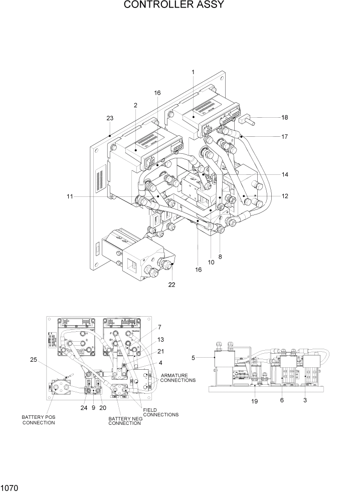 Схема запчастей Hyundai 20/25/30BH-7 - PAGE 1070 CONTROLLER ASSY ЭЛЕКТРИЧЕСКАЯ СИСТЕМА