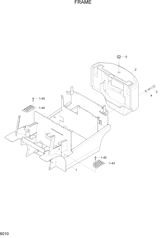 Схема запчастей Hyundai 20/25/30BH-7 - PAGE 6010 FRAME СТРУКТУРА