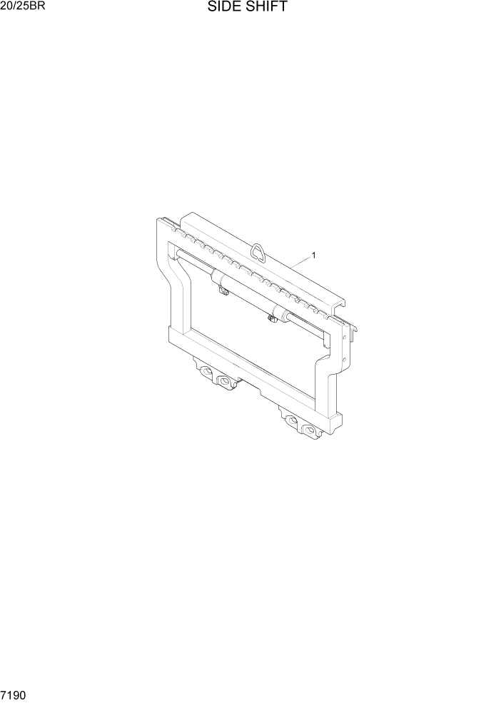 Схема запчастей Hyundai 20/25BR - PAGE 7190 SIDE SHIFT РАБОЧЕЕ ОБОРУДОВАНИЕ