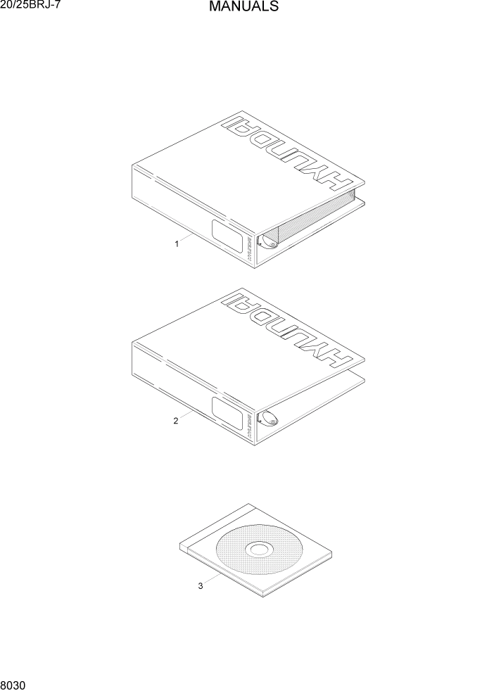 Схема запчастей Hyundai 20/25BRJ-7 - PAGE 8030 MANUALS ДРУГИЕ ЧАСТИ