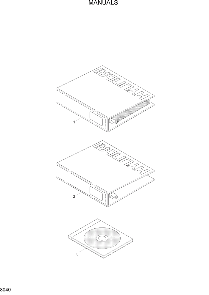 Схема запчастей Hyundai HBF20/HBF25/HBF30/HBF32/HBF20-7 - PAGE 8040 MANUALS ДРУГИЕ ЧАСТИ