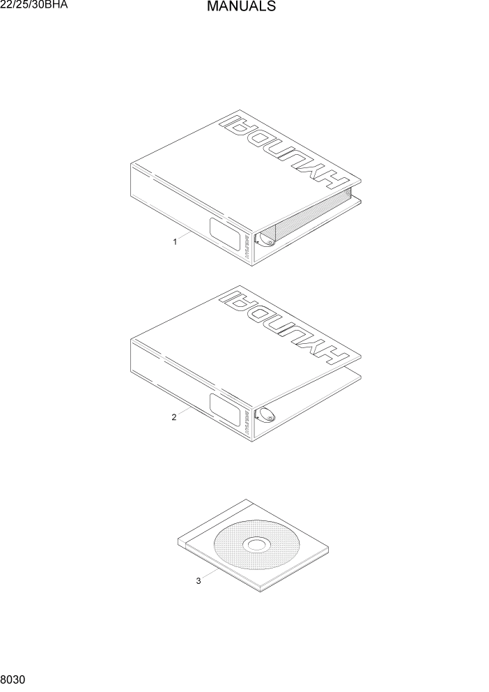 Схема запчастей Hyundai 22/25/30BHA-7 - PAGE 8030 MANUALS ДРУГИЕ ЧАСТИ