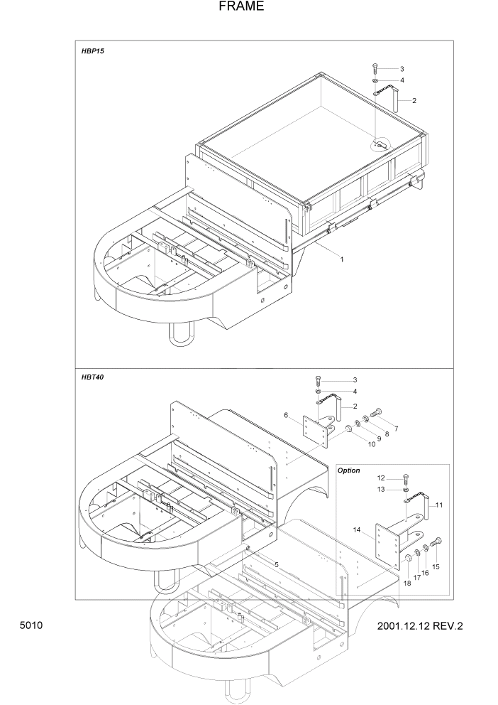 Схема запчастей Hyundai HBP15 - PAGE 5010 FRAME РАМА & КОРПУС