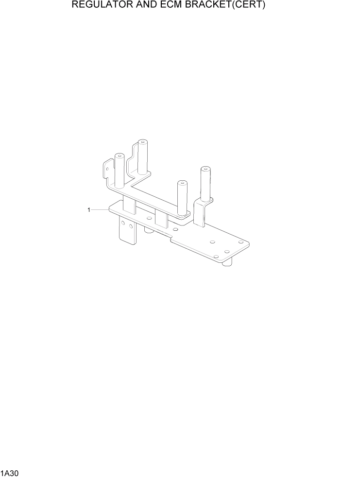 Схема запчастей Hyundai 15G/18G/20GA-7 - PAGE 1A30 REGULATOR AND ECM BRACKET(CERT) СИСТЕМА ДВИГАТЕЛЯ