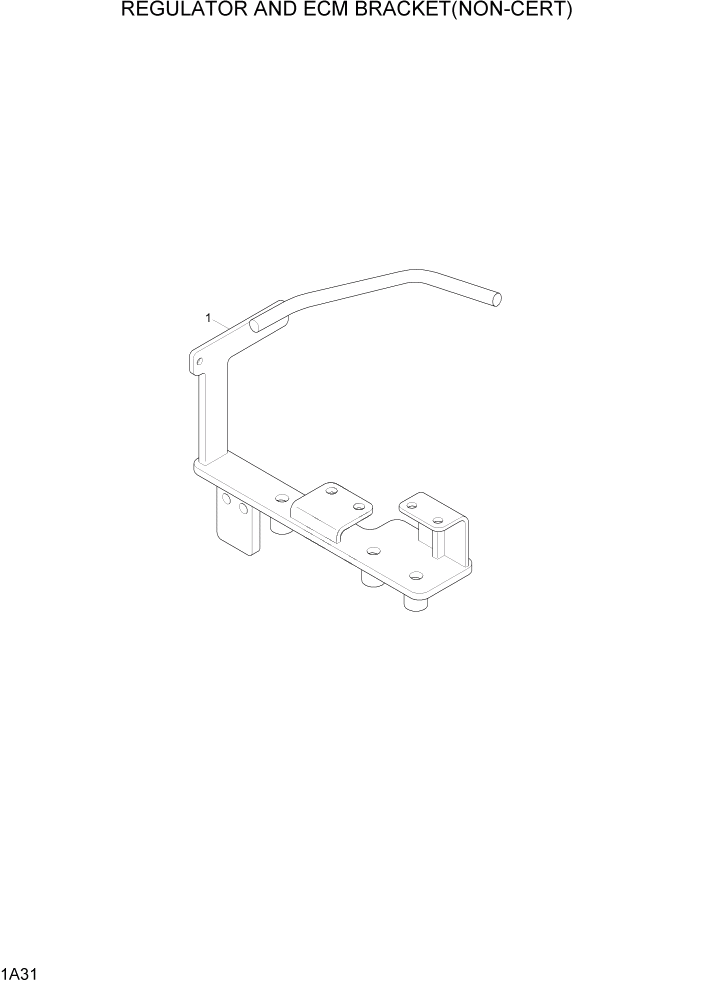 Схема запчастей Hyundai 15G/18G/20GA-7 - PAGE 1A31 REGULATOR AND ECM BRACKET(NON-CERT) СИСТЕМА ДВИГАТЕЛЯ