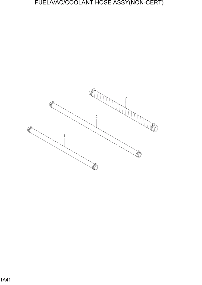 Схема запчастей Hyundai 15G/18G/20GA-7 - PAGE 1A41 FUEL/VAC/COOLANT HOSE ASSY(NON-CERT) СИСТЕМА ДВИГАТЕЛЯ