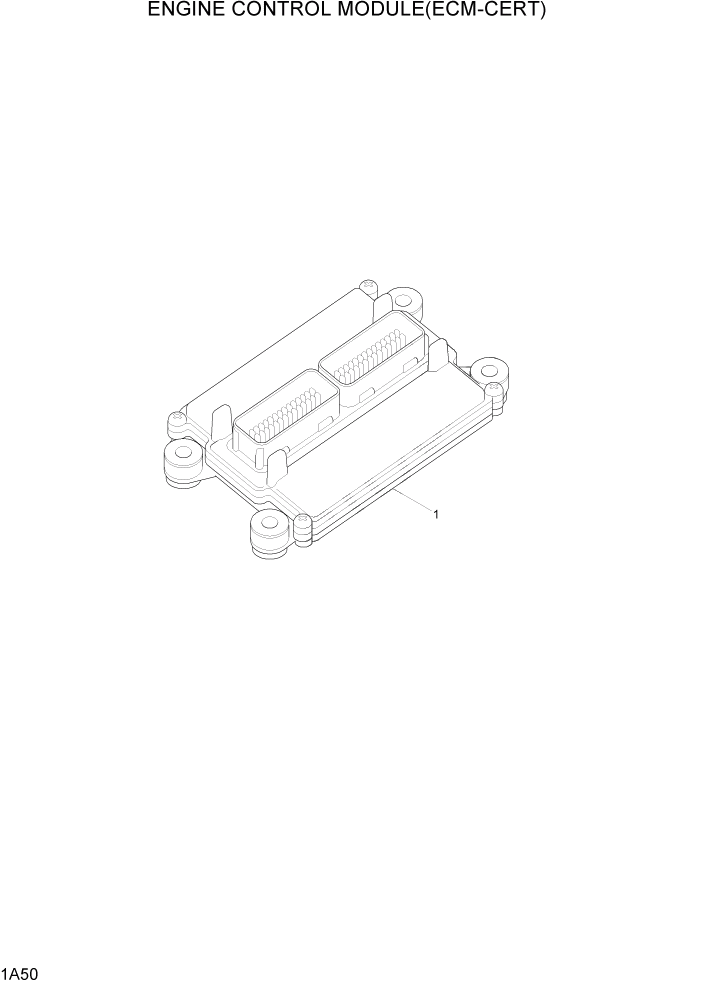 Схема запчастей Hyundai 15G/18G/20GA-7 - PAGE 1A50 ENGINE CONTROL MODULE(ECM,CERT) СИСТЕМА ДВИГАТЕЛЯ