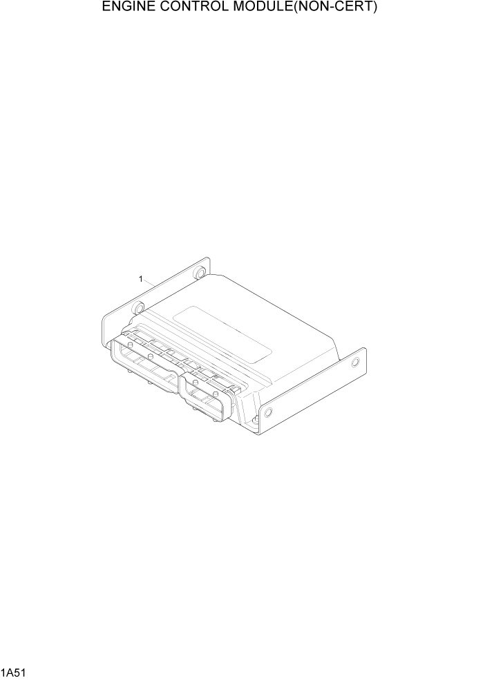 Схема запчастей Hyundai 15G/18G/20GA-7 - PAGE 1A51 ENGINE CONTROL MODULE(ECM,NON-CERT) СИСТЕМА ДВИГАТЕЛЯ