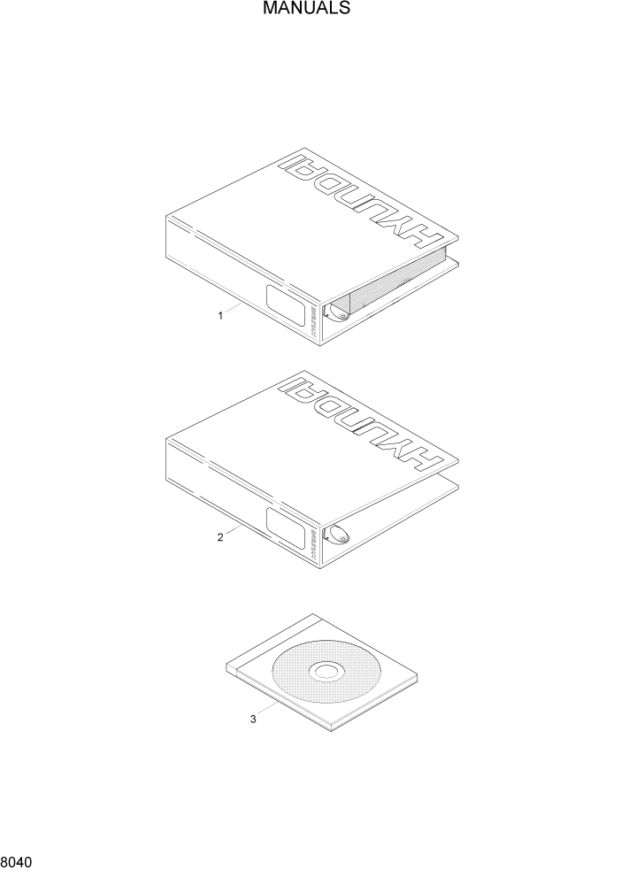 Схема запчастей Hyundai 15G/18G/20GA-7 - PAGE 8040 MANUALS ДРУГИЕ ЧАСТИ