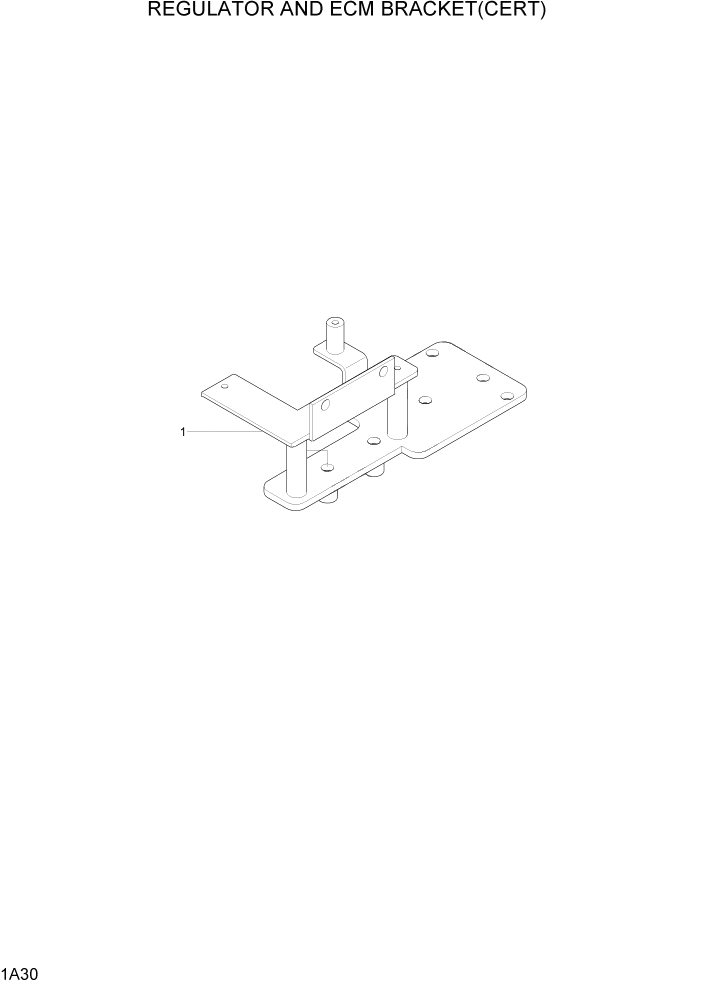 Схема запчастей Hyundai 15LC/18LC/20LCA-7 - PAGE 1A30 REGULATOR AND ECM BRACKET(CERT) СИСТЕМА ДВИГАТЕЛЯ