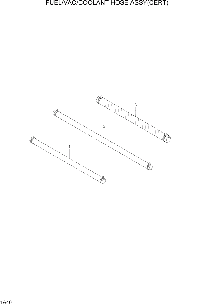 Схема запчастей Hyundai 15LC/18LC/20LCA-7 - PAGE 1A40 FUEL/VAC/COOLANT HOSE ASSY(CERT) СИСТЕМА ДВИГАТЕЛЯ