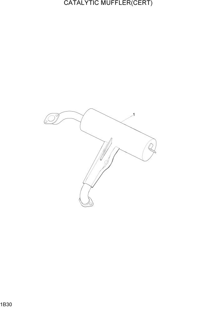 Схема запчастей Hyundai 15LC/18LC/20LCA-7 - PAGE 1B30 CATALYTIC MUFFLER(CERT) СИСТЕМА ДВИГАТЕЛЯ