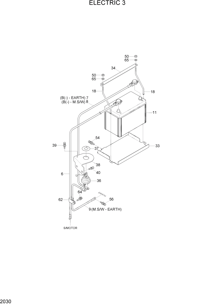 Схема запчастей Hyundai 15LC/18LC/20LCA-7 - PAGE 2030 ELECTRIC 3 ЭЛЕКТРИЧЕСКАЯ СИСТЕМА