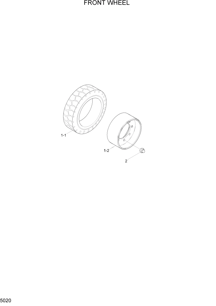 Схема запчастей Hyundai 15LC/18LC/20LCA-7 - PAGE 5020 FRONT WHEEL СИСТЕМА УПРАВЛЕНИЯ