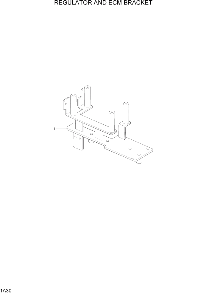 Схема запчастей Hyundai 20/25/30LC-7 - PAGE 1A30 REGULATOR AND ECM BRACKET(CERT) СИСТЕМА ДВИГАТЕЛЯ