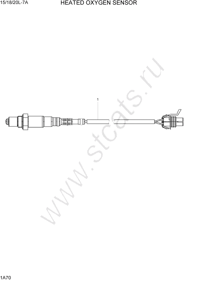 Схема запчастей Hyundai 25/30L-7A - PAGE 1A70 HEATED OXYGEN SENSOR СИСТЕМА ДВИГАТЕЛЯ