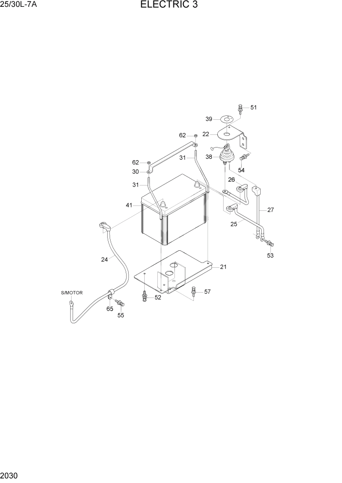 Схема запчастей Hyundai 25/30L-7A - PAGE 2030 ELECTRIC 3 ЭЛЕКТРИЧЕСКАЯ СИСТЕМА