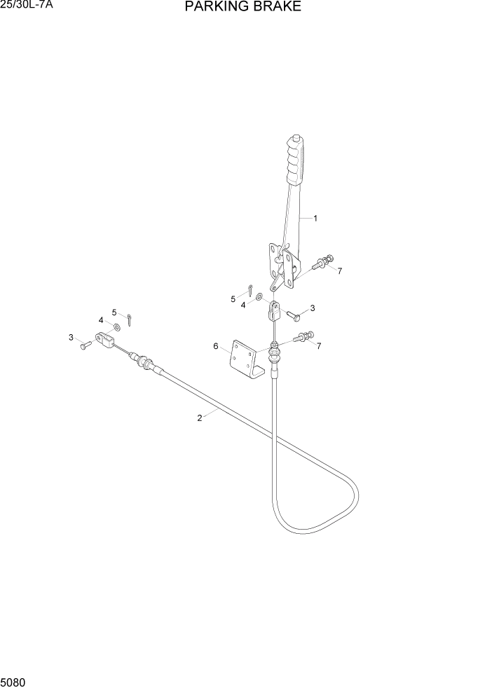 Схема запчастей Hyundai 25/30L-7A - PAGE 5080 PARKING BRAKE СИСТЕМА УПРАВЛЕНИЯ